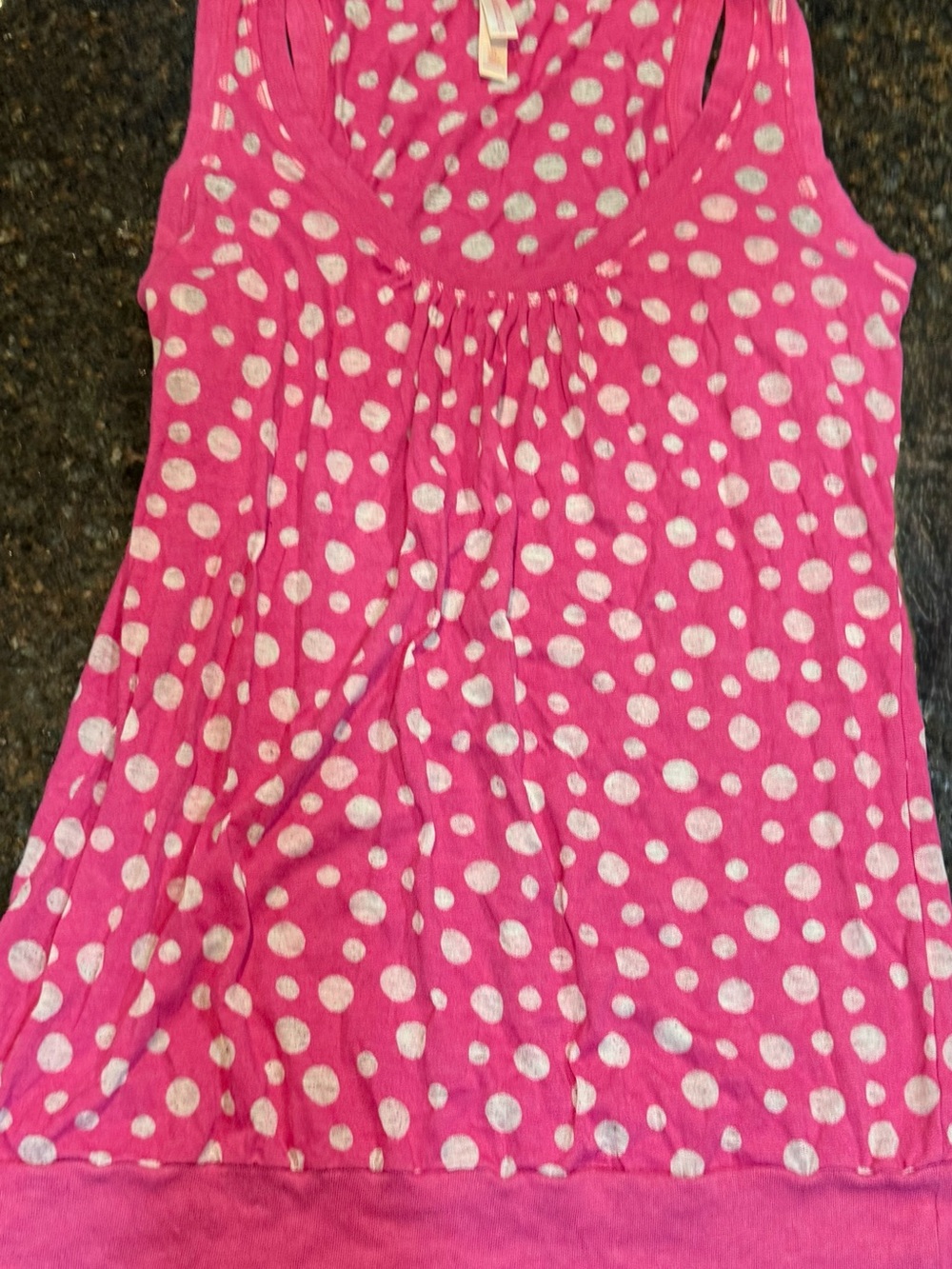Xhilaration Hot Pink Polka Dot Top